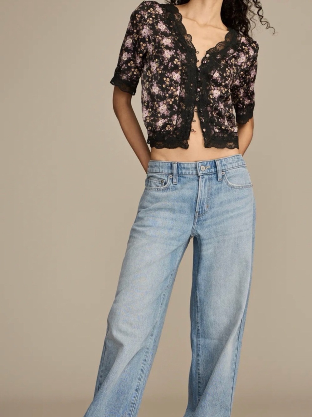 Lucky Brand Light Blue Wide-Leg Jeans